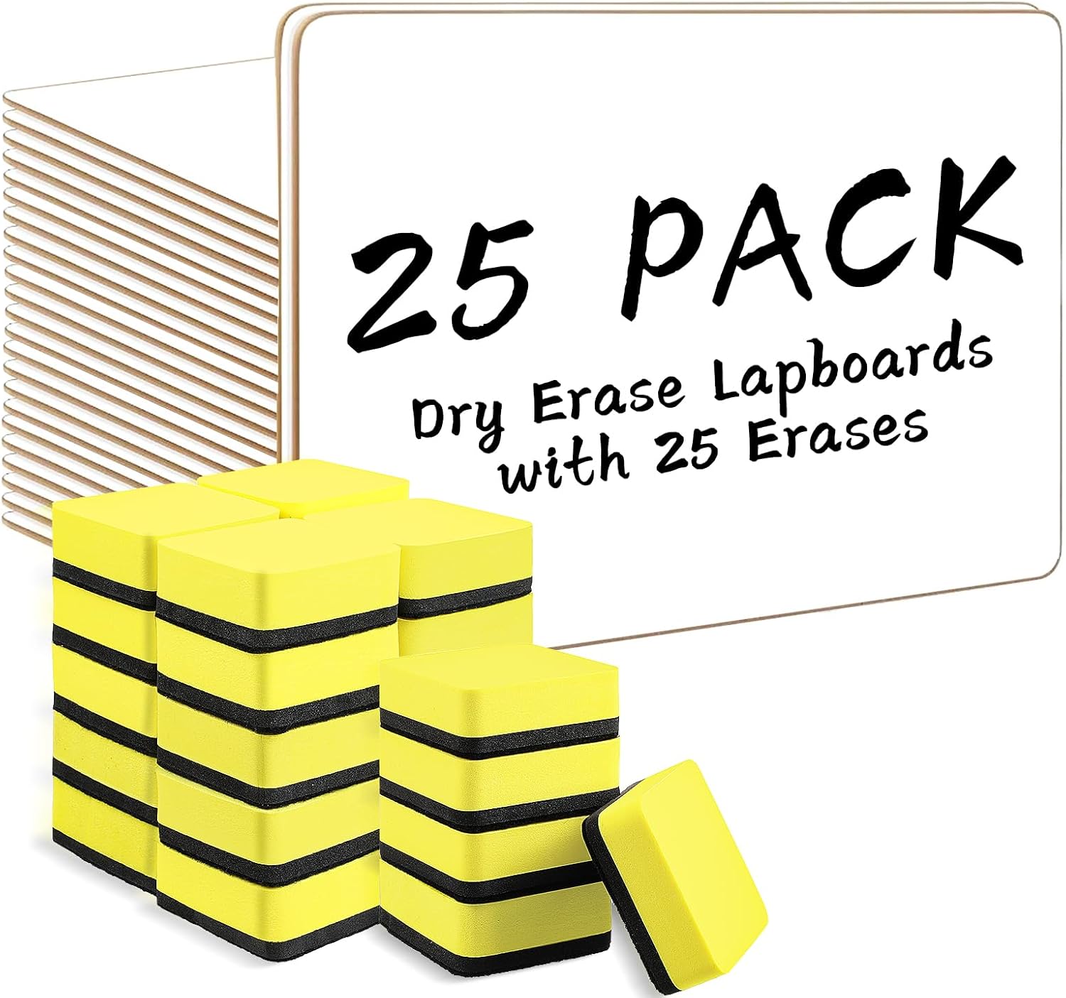 Dry Erase Lapboards 25 Pack Double Sided Small Whiteboards