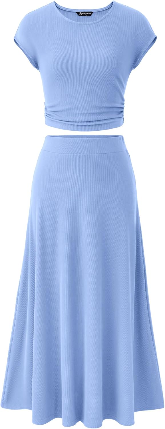 PRETTYGARDEN Two Piece Skirt Set for Women - Stylish Comfort