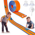 Flex Track 15 Ft Portable Flexible Race Car Track - Easy Suction Setup