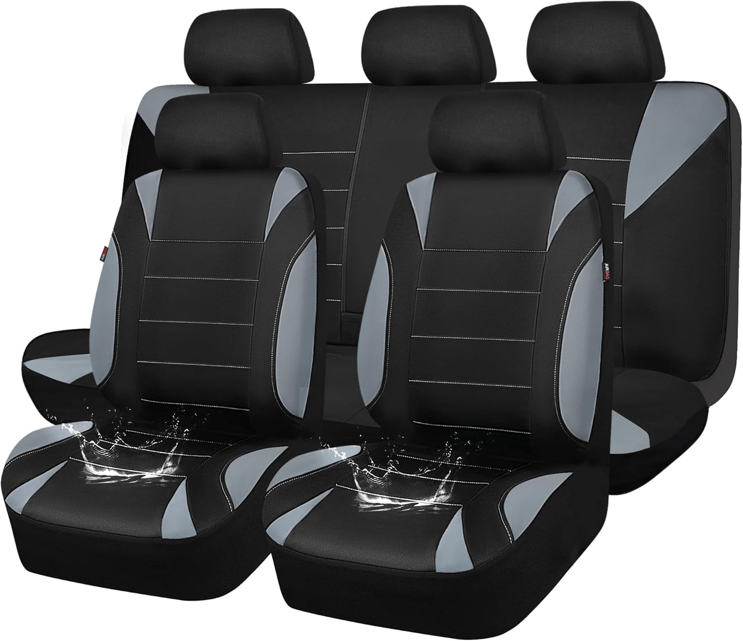 CAR PASS Waterproof Car Seat Covers Full Set for Universal Fit