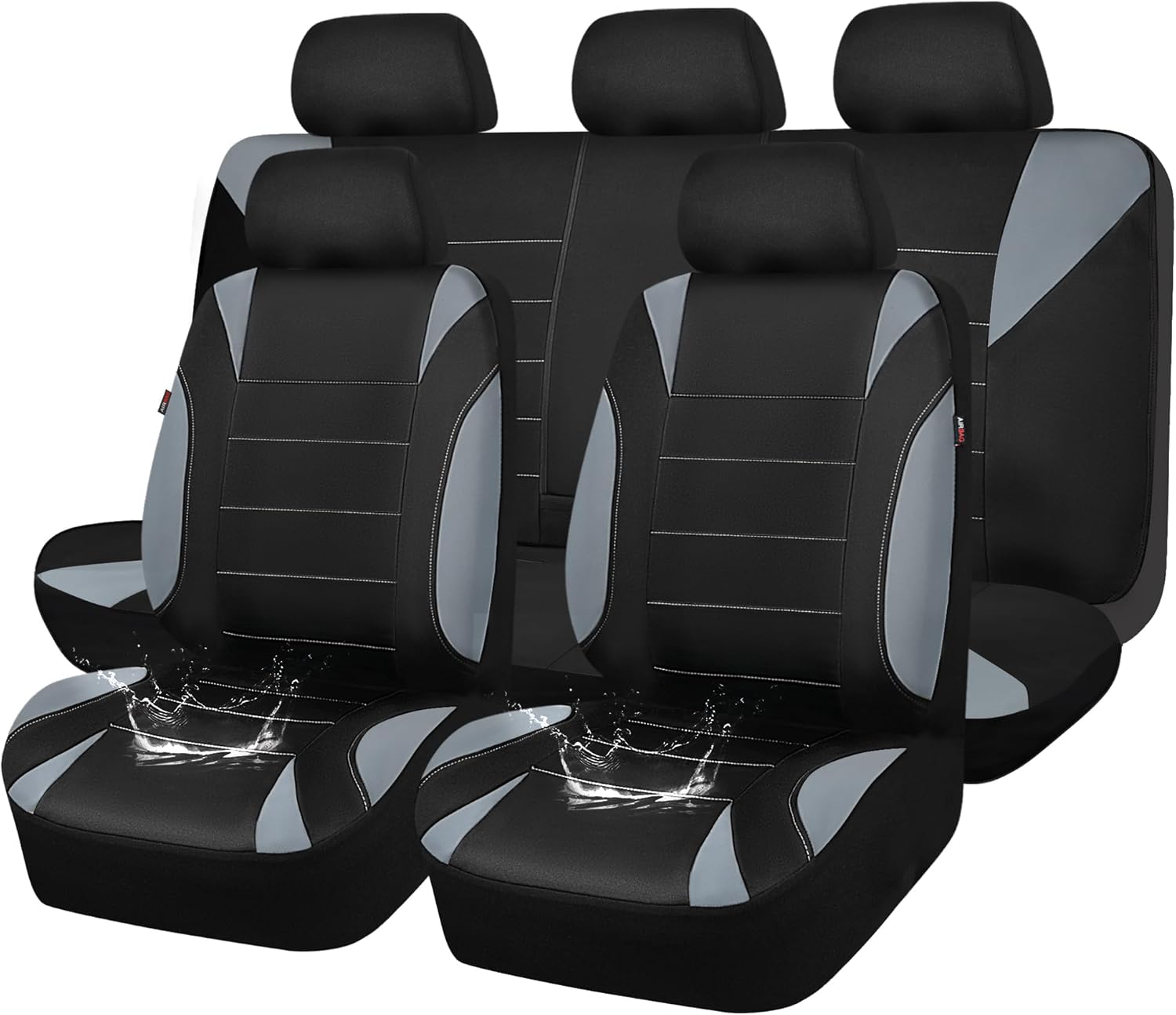 CAR PASS Waterproof Car Seat Covers Full Set for Universal Fit