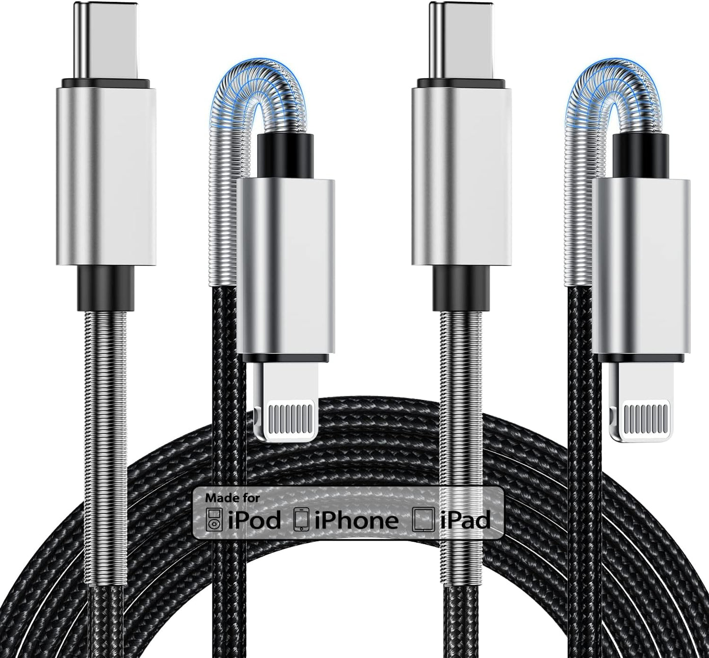 Kitminun Apple MFi Certified 10ft Fast Charger Cable