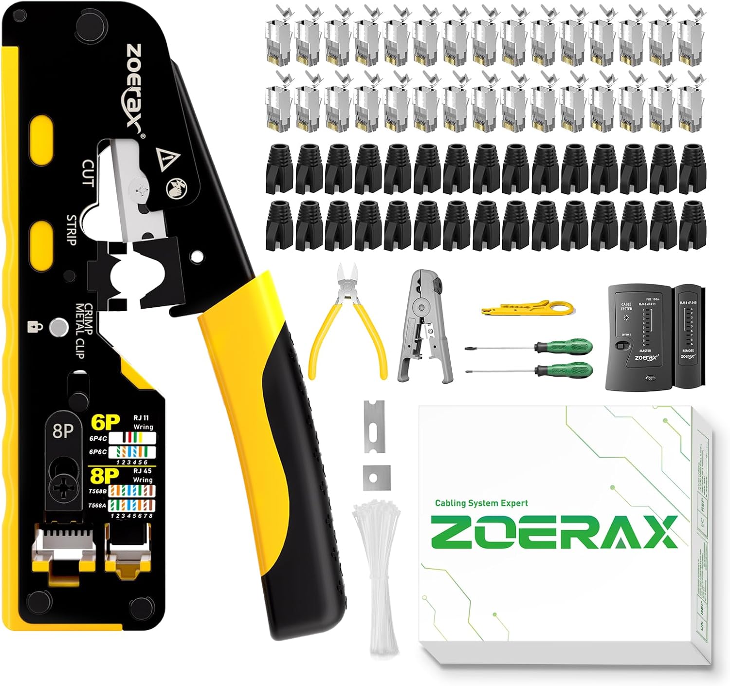 Cat7 RJ45 Crimping Tool Kit for Professional Ethernet Connections
