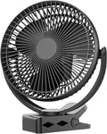 Clip Fan 8 in Mini Quiet Desk Fan - Rechargeable 10000mAh Portable Fan