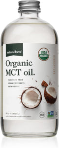 Natural Force Organic MCT Oil 16 Ounce - Cold-Pressed in Glass