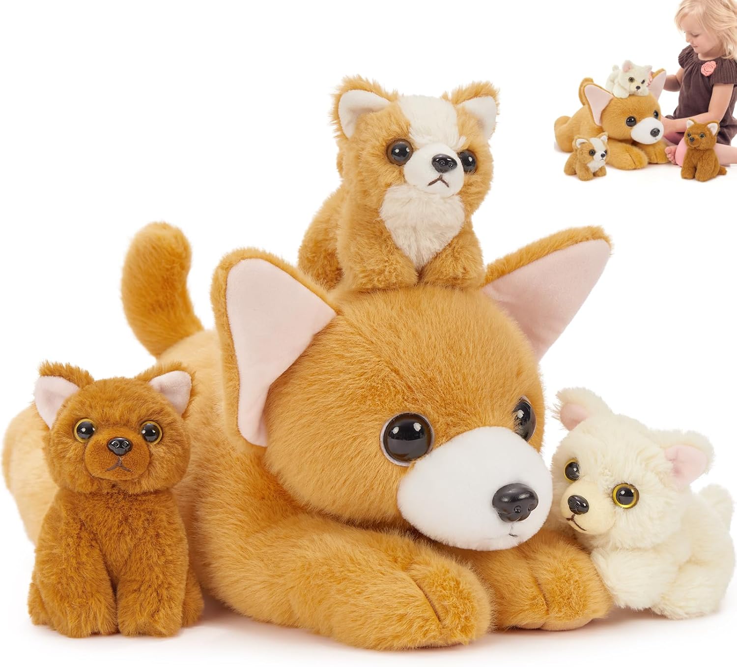 Tezituor 4 in 1 Chihuahua Dog Stuffed Animals Set Review