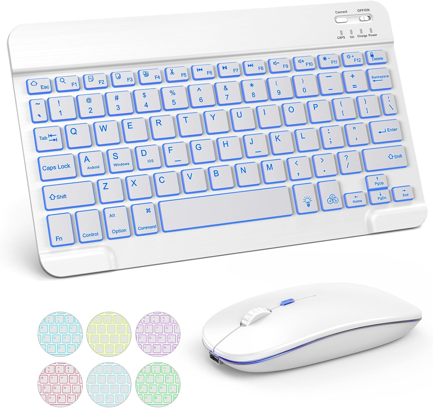 7-Color Backlit iPad Bluetooth Combo by TECURS