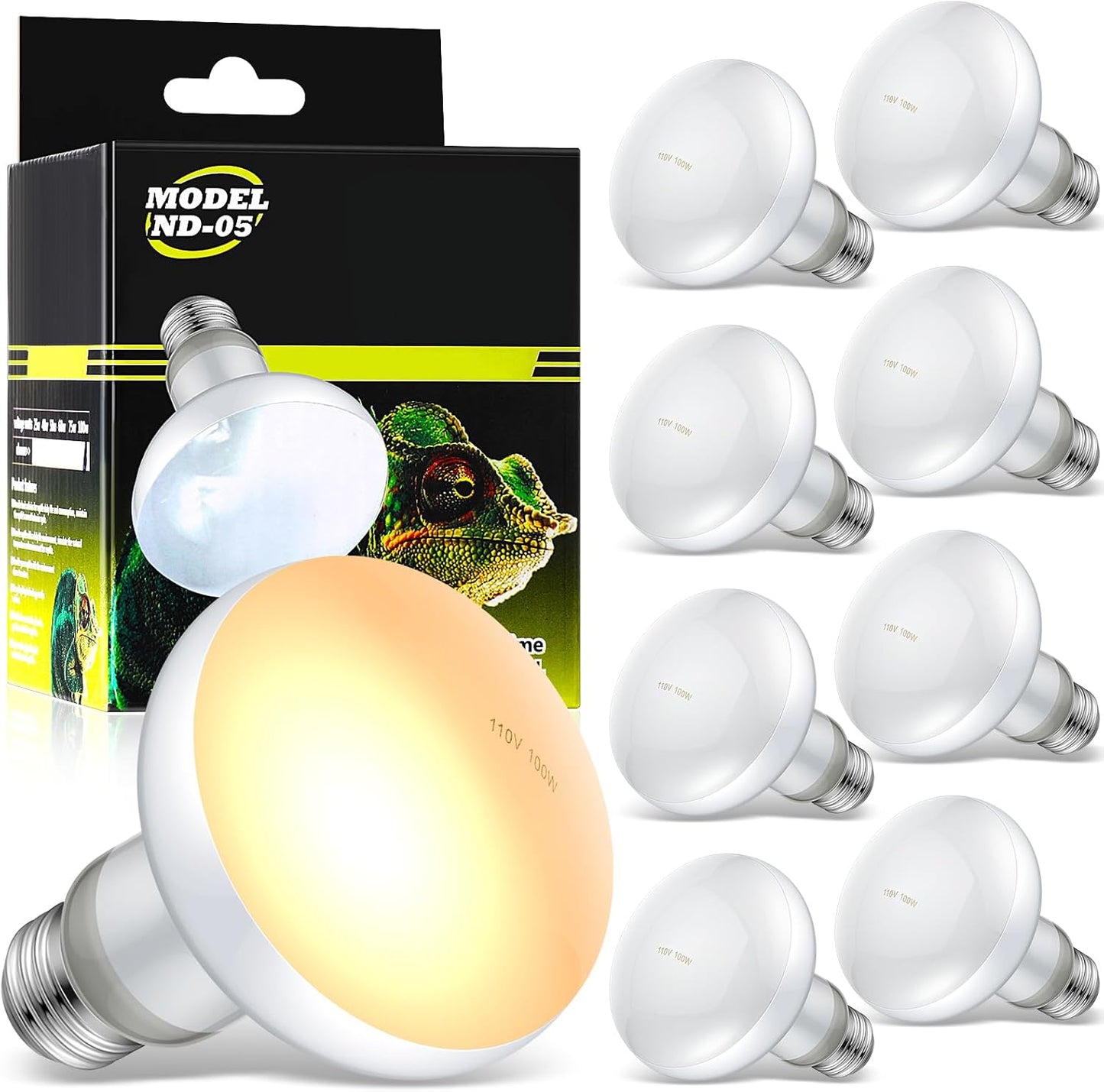 Reptile Heat Lamp Bulb 100w for Bearded Dragon and More