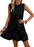 SOLY HUX Ruffle Hem Sleeveless Tank Mini Dress - Casual Summer Pick