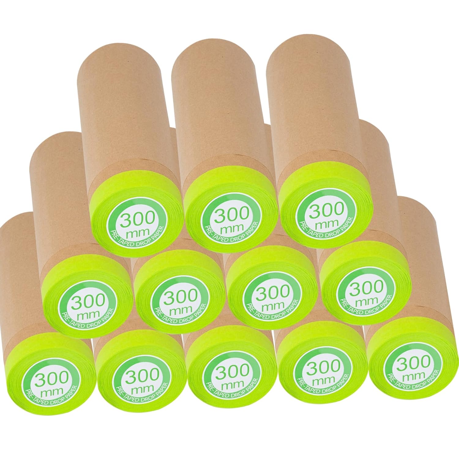 Pre-Taped Masking Paper for Painting - 12 in x 50 ft Roll