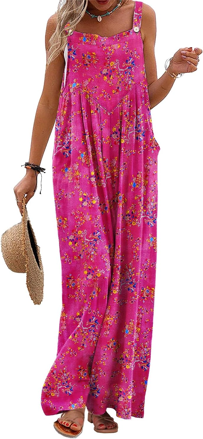YESNO Women's Summer Casual Overalls for Boho Style Lovers