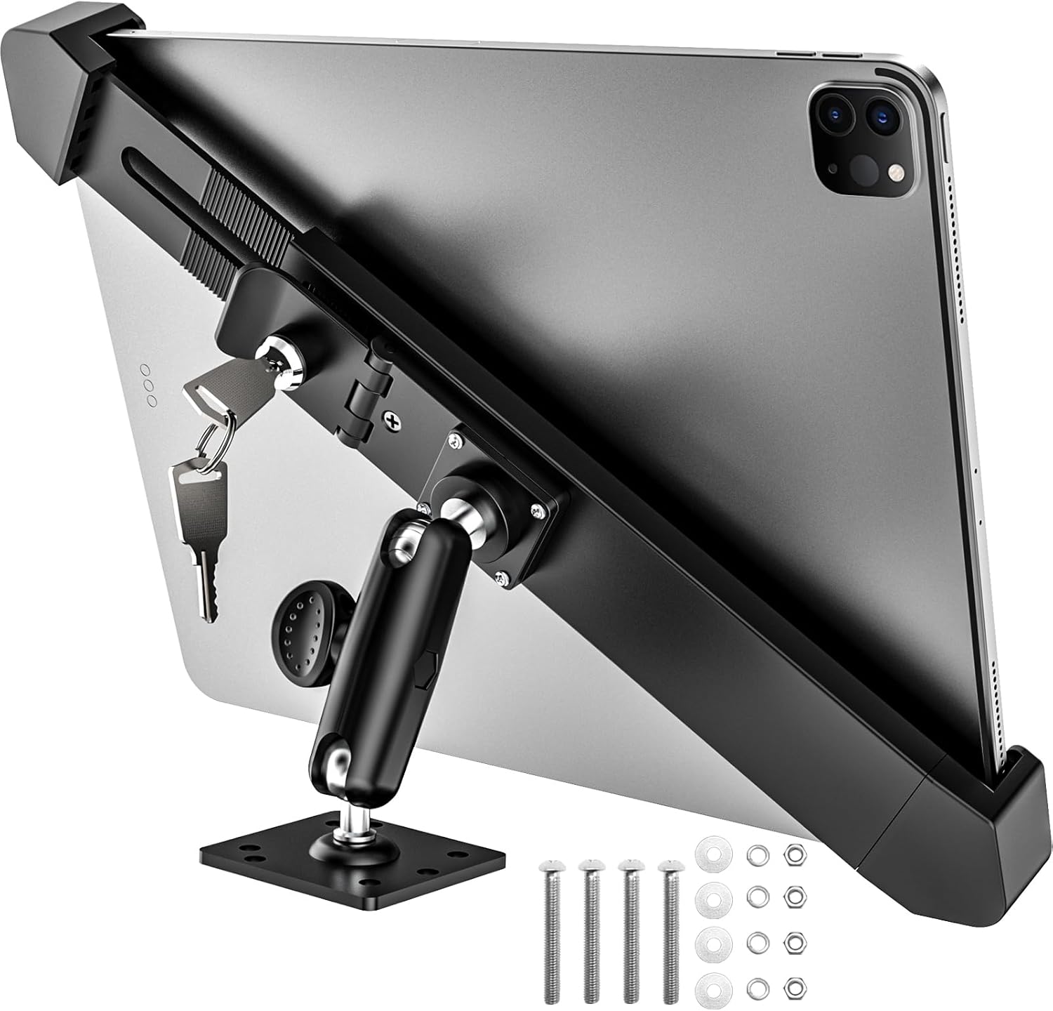 Heavy Duty Security Car Tablet Mount for ELD and Commercial Vehicles
