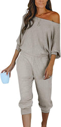 PRETTYGARDEN Ribbed Knit Two Piece Set for Women - Cozy