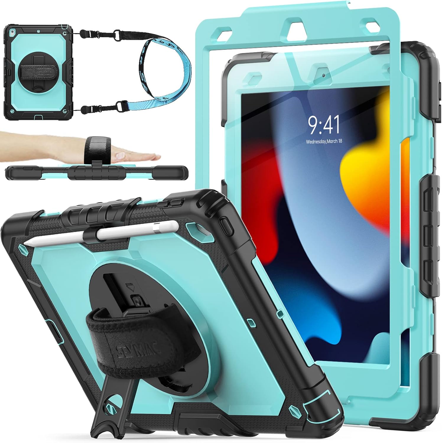 Shockproof Case for iPad 9th/8th/7th Gen 10.2 inch with Stand