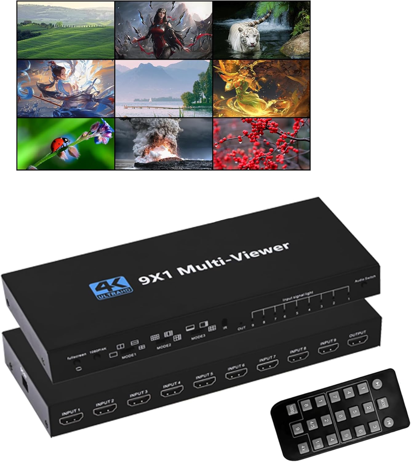 HDMI Multiviewer Switch 9X1 for Seamless Multi-Viewing Experience