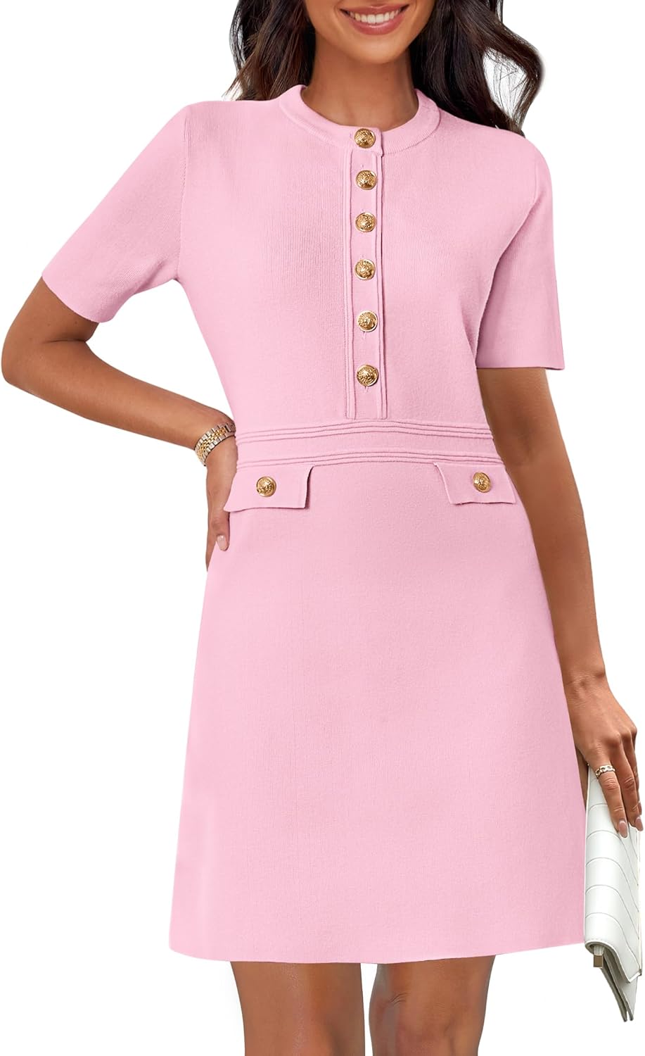 Knit Bodycon Sweater Dress for Women - Elegant Mini Style