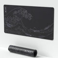 Large Japanese Sea Wave Mouse Pad Extended Desk Mat - Spacious