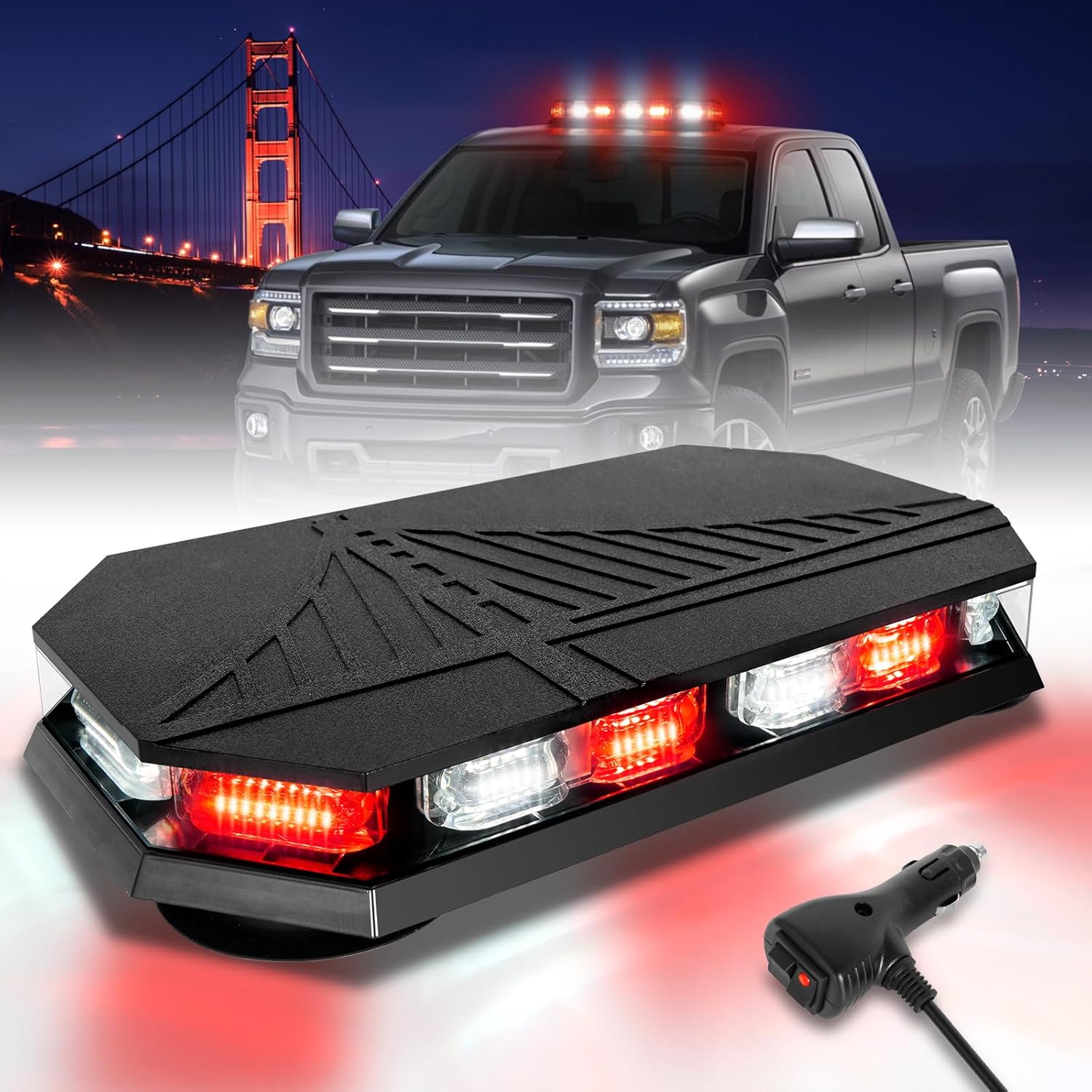 HLauto 406D Rooftop Emergency Strobe Lights Bar for Safety