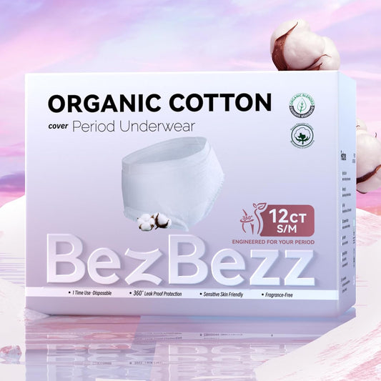 BezBezz Organic Cotton Period Underwear - 360 Leakproof Heavy Flow Protection