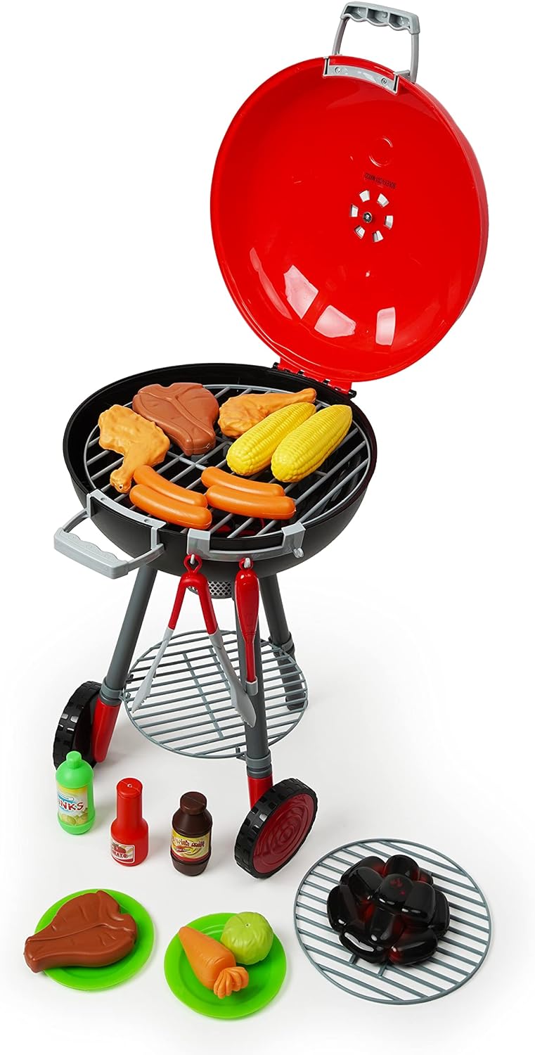 Ultimate Kids BBQ Grill Set - 35pc Play Food & Accessories - Ages 3+