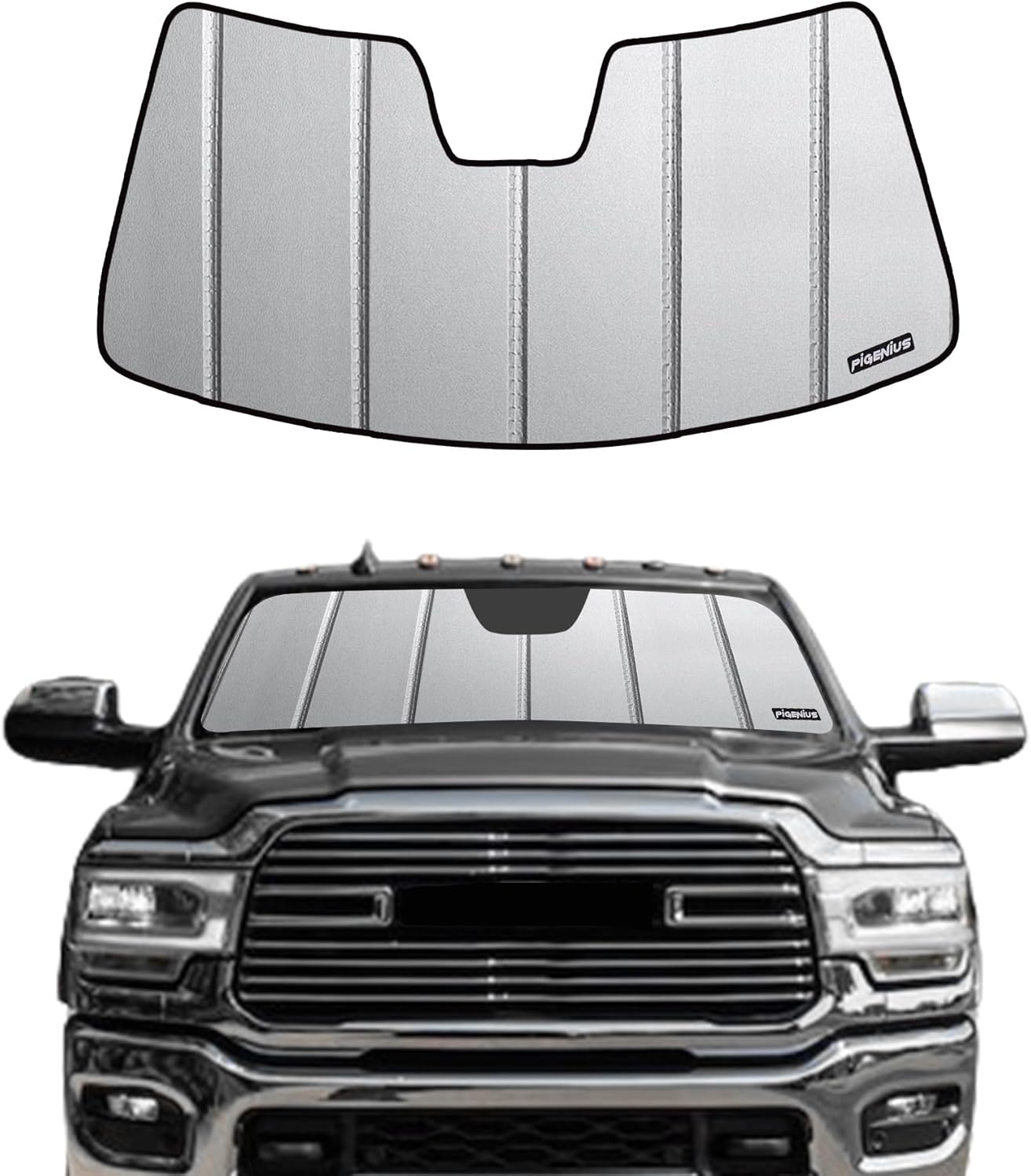 Windshield Sun Shade for Ram 2500 3500 4500 5500 2019-2025