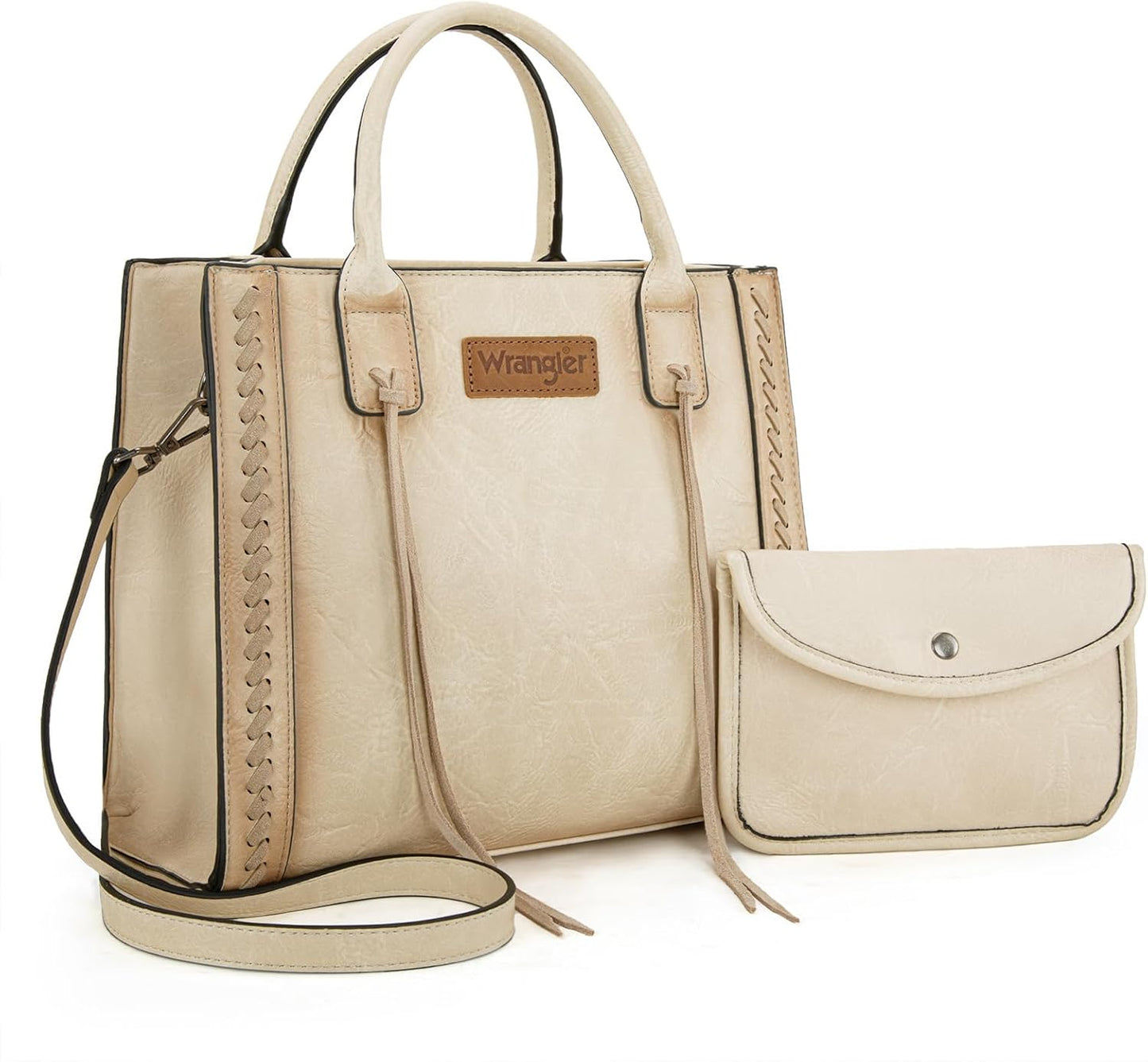 Wrangler Tote Bag for Women - Western Cowhide Purse Set