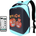 LED Backpack 16 in Smart Dynamic Daypack in Blue - Programmable Screen