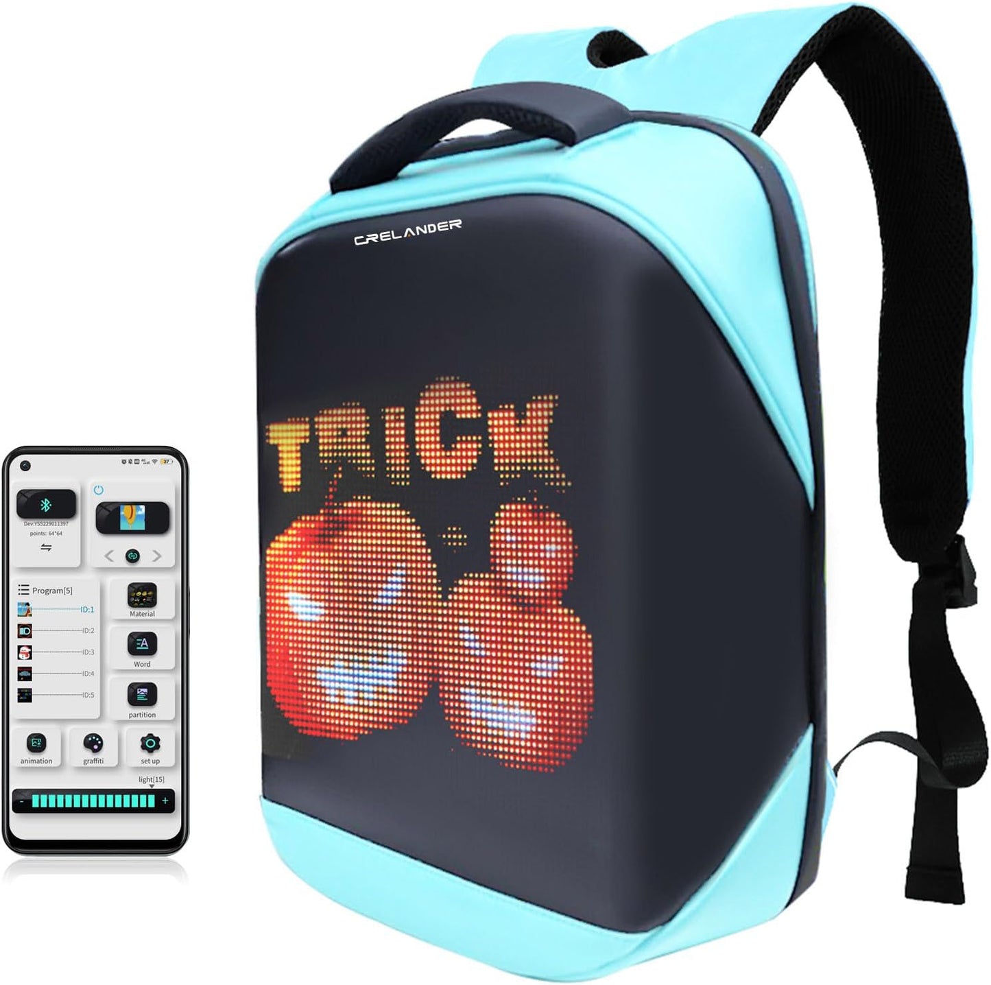LED Backpack with Programmable Screen for Stylish Commuting