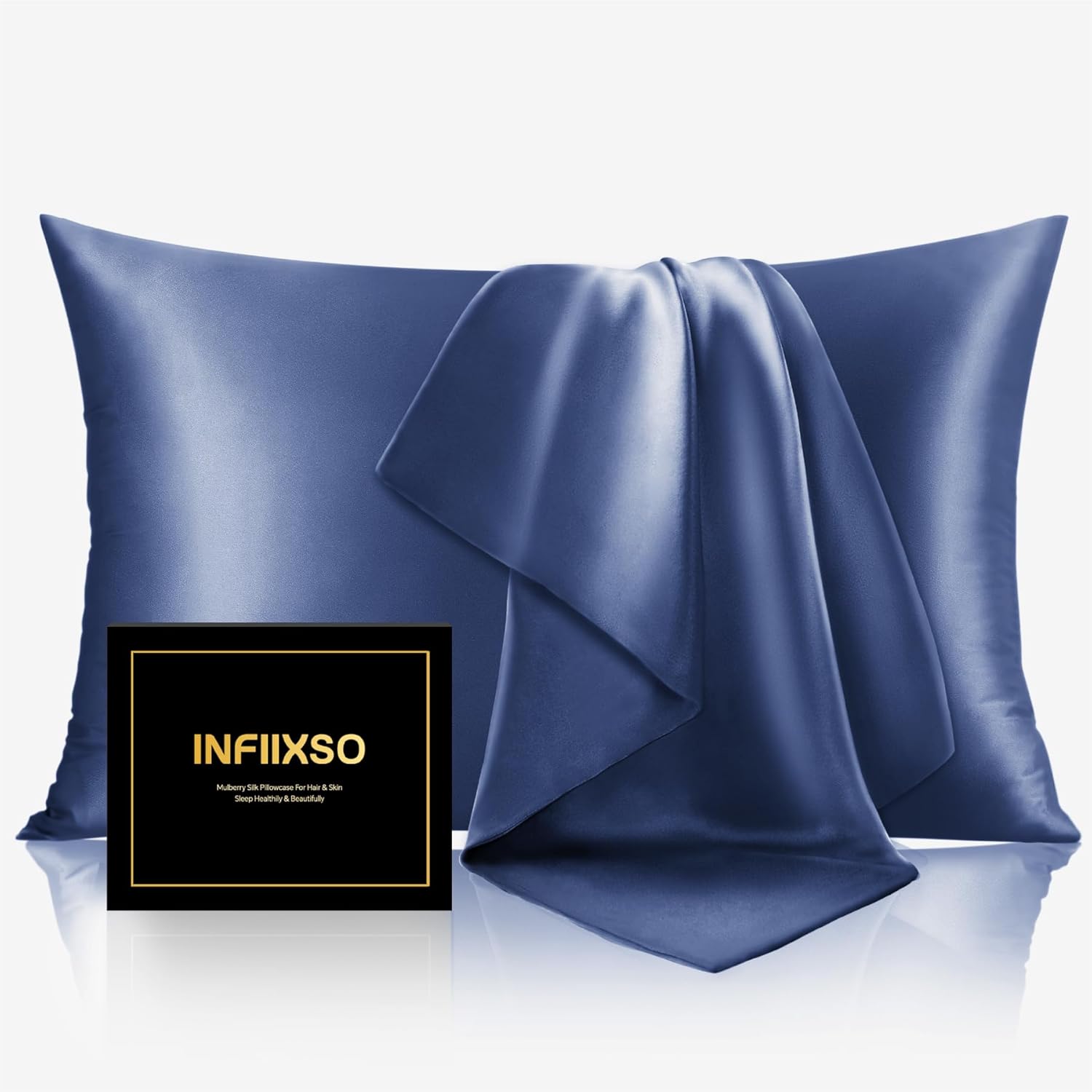 INFIIXSO Mulberry Silk Pillow Cases for Hair and Skin Comfort