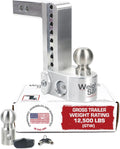 Aluminum Adjustable Trailer Hitch 12,500 GTW - 8in Drop, Built-In