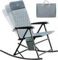 Adjustable Rocking Camping Chair for Adults 300 Lb Capacity - Grey