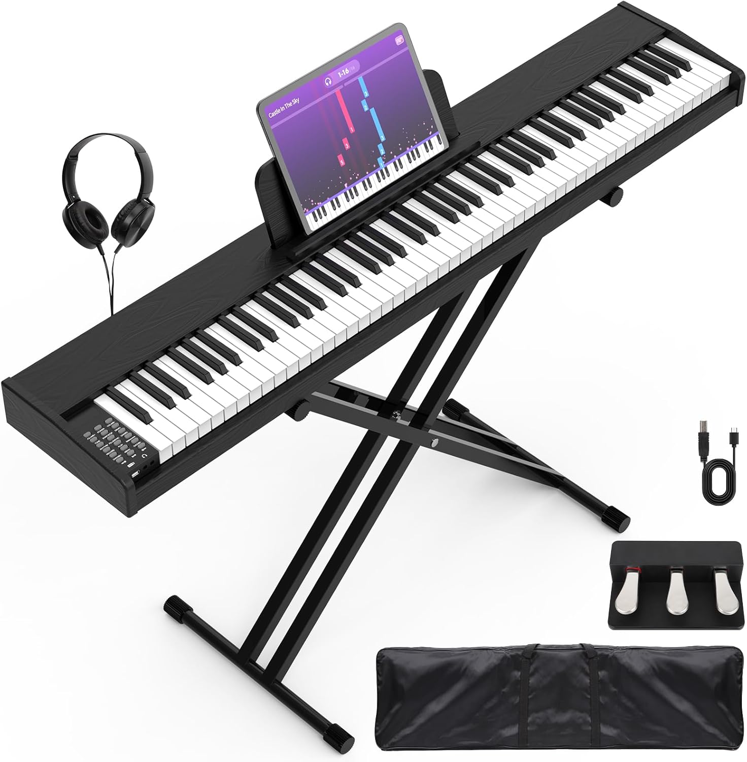 88 Key Digital Piano Keyboard with Weighted Action for All Levels