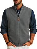 PJ PAUL JONES Mens Sweater Vest Full Zip Casual Stand Collar