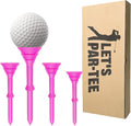 VEASAERS Unbreakable Pink Golf Tees 25-50 Pack - Reduce Friction & Improve Performance!