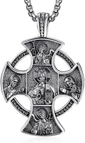 ADMETUS 925 Sterling Silver Patron Saint Necklace for Men