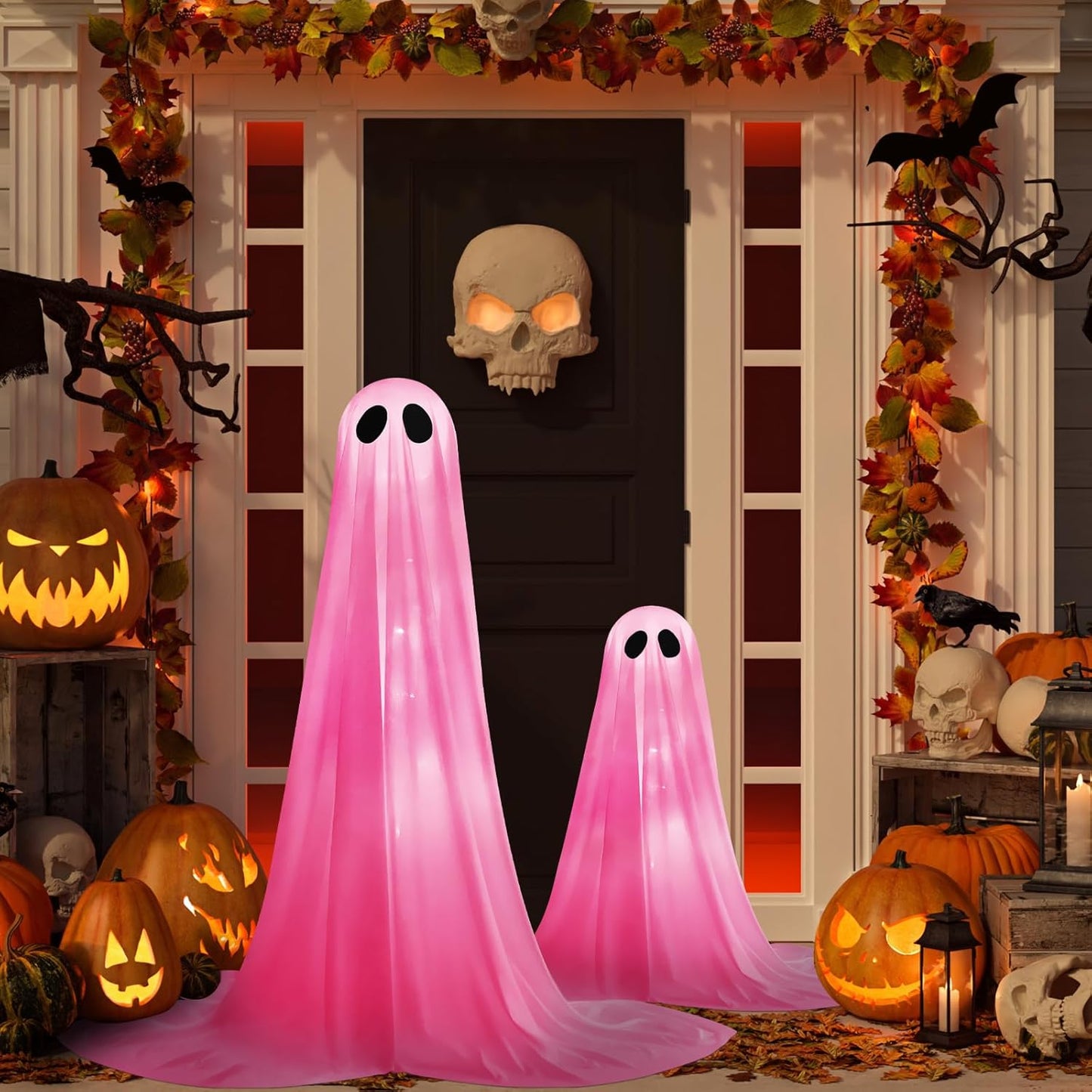 Spooky Ghost Decorations for Halloween - Light Up Ghost Kit