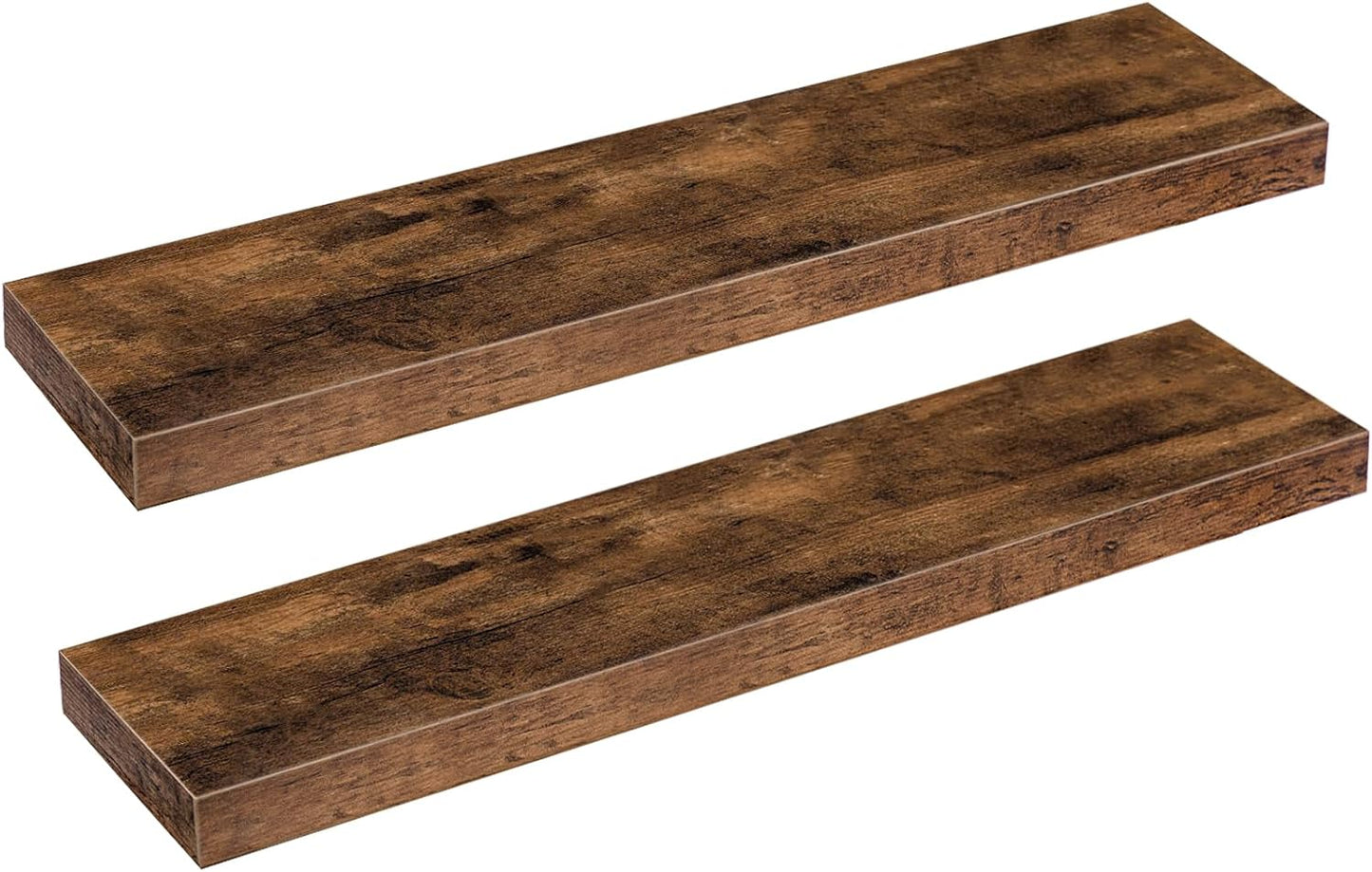HOOBRO Floating Shelves for Wall - Rustic Brown Wall Mounted Set