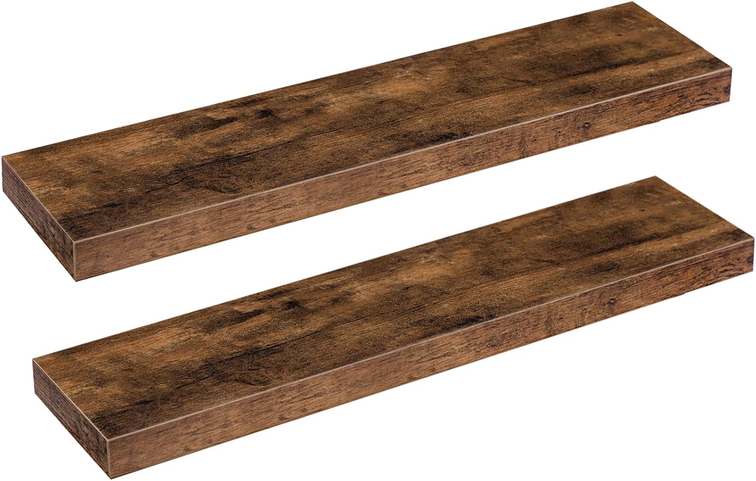 HOOBRO Floating Shelves for Wall - Rustic Brown Wall Mounted Set