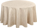 Hiasan Round Linen Tablecloth 120 in - Wrinkle and Stain Resistant