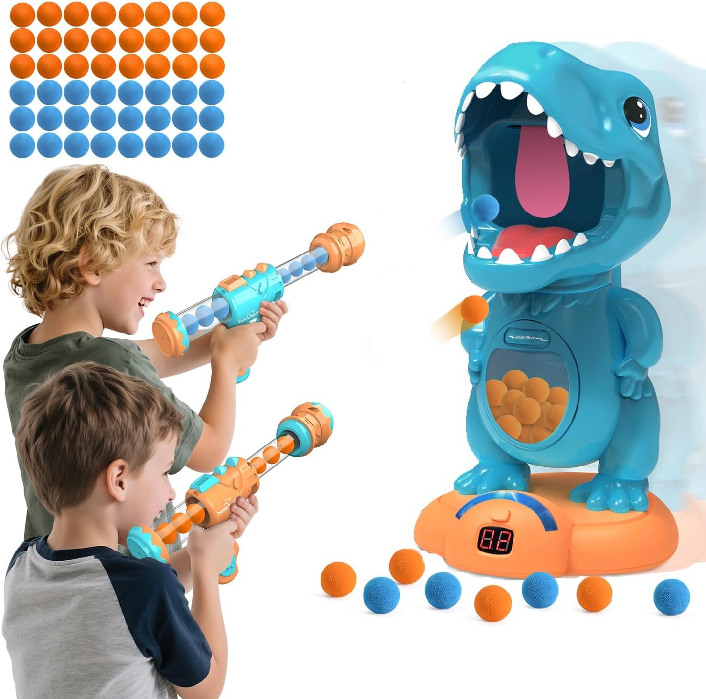 EagleStone Movable Dinosaur Shooting Toys for Kids Fun