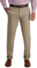 Haggar Iron Free Premium Khaki Straight Fit Flat Front Flex Waist