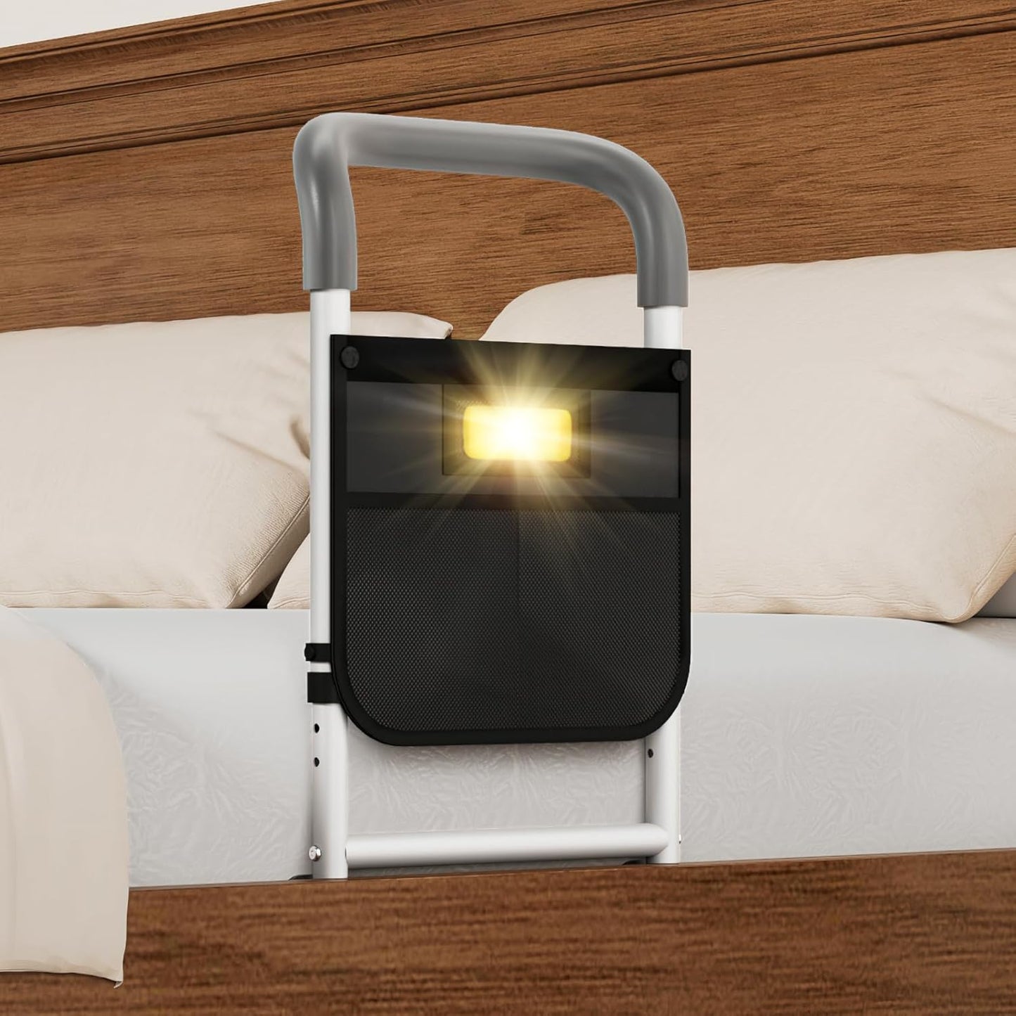 HOMEAL Bed Rails for Elderly Adults with Motion Light Feature