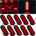6 in Oval LED Trailer Tail Lights 10 Pack - Bright Sealed Stop/Turn