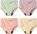 Battewa Cotton Incontinence Underwear for Women - High Waist 4 Pack