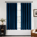 MIULEE Navy Blue Velvet Curtains for Bedroom and Living Room