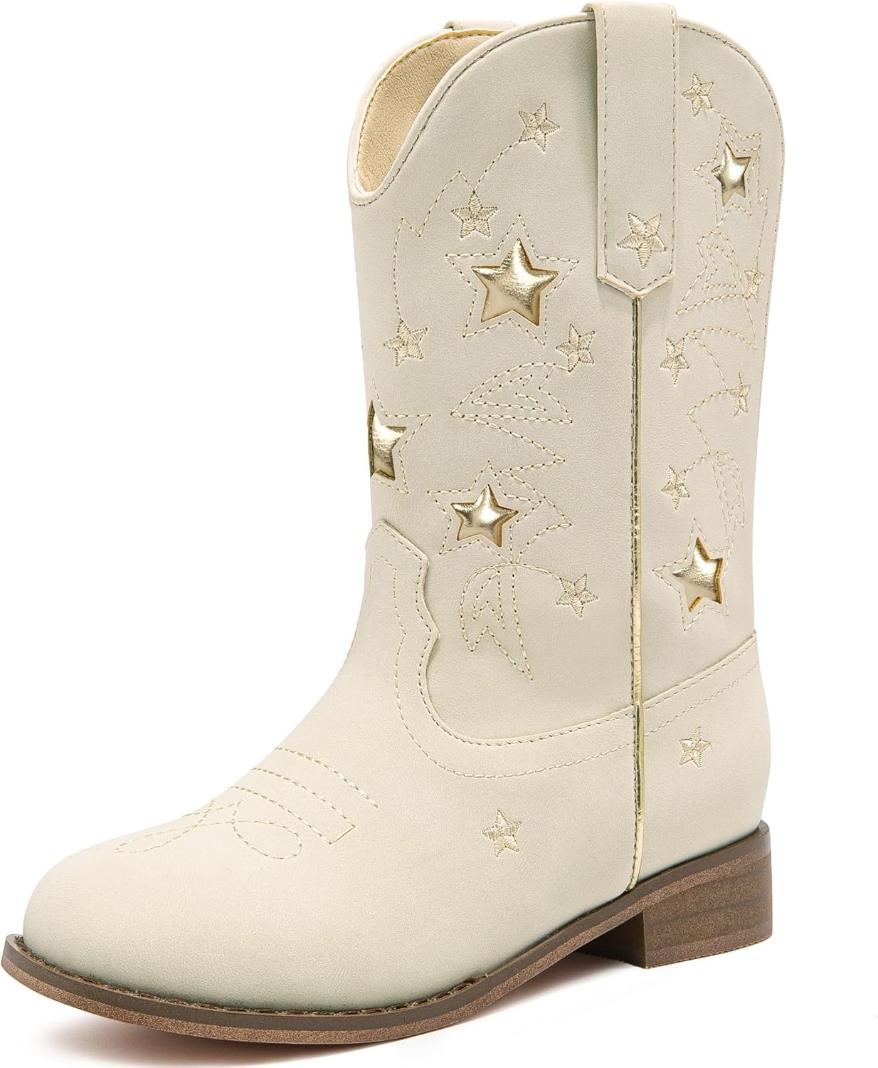 Toddler Cowgirl Boots for Kids - Sparkly Glitter Star Design