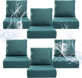 Peacock Blue 6in Thicker Outdoor Chair Cushion 6 Sets - 24in x 24in x