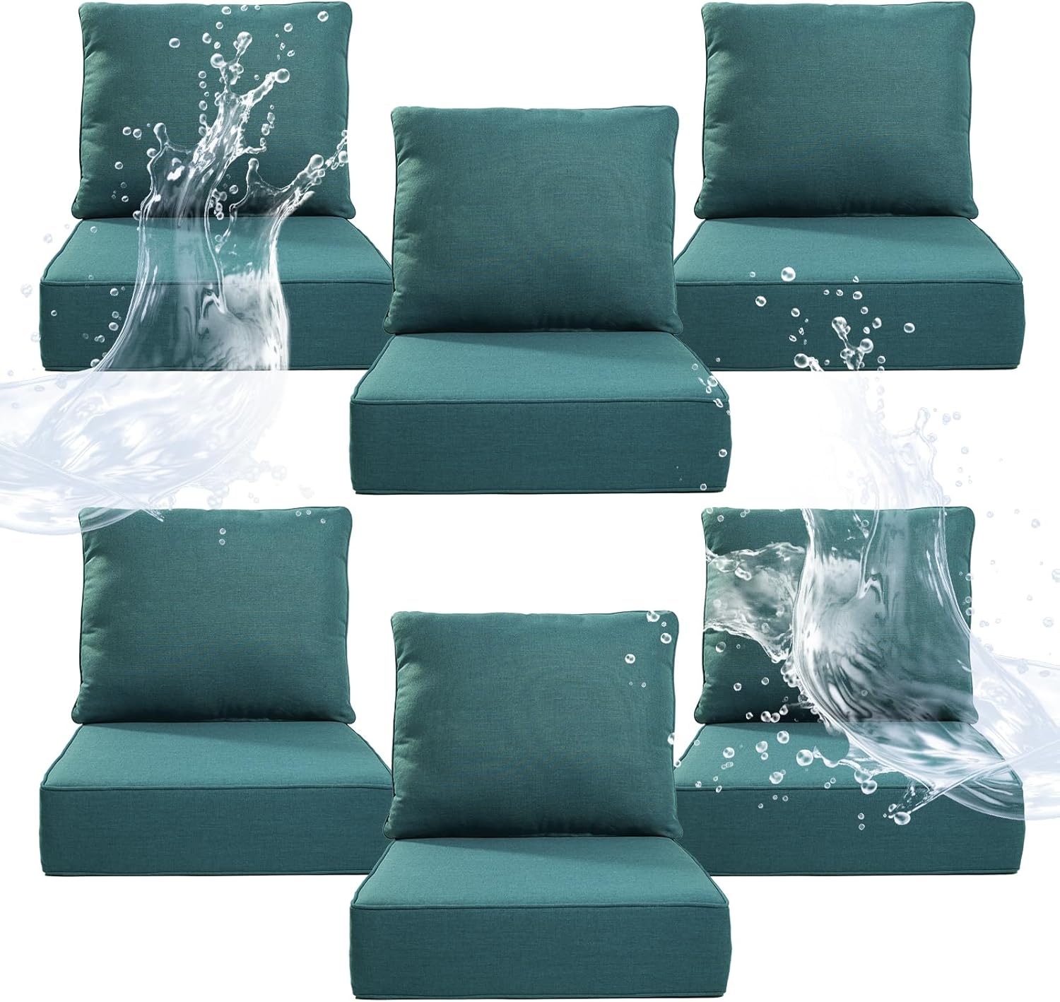 6in Thicker Outdoor Chair Cushion Set for Ultimate Comfort