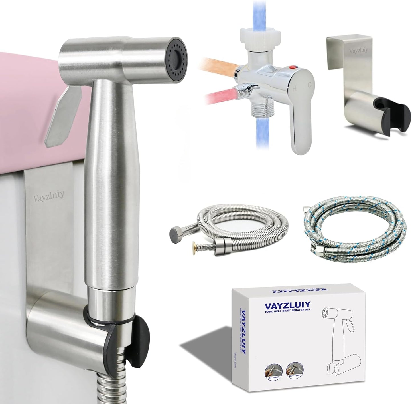 Handheld Bidet Sprayer for Toilet - Adjustable Water Pressure
