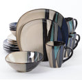 Gibson Elite Althea 16-Piece Teal Reactive Glaze Dinnerware Set